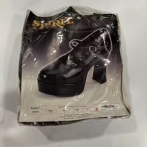 Spirit Womens Black Platform Mary Janes Halloween Costume Size 10
